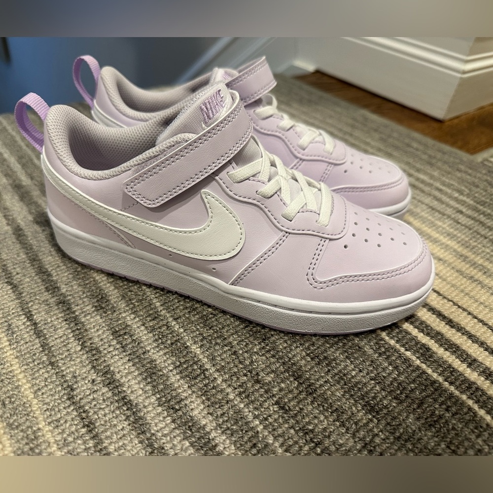NIKE Girls Court Borough Low Recraft Sneakers…Lilac …sz 2 NEW!!
